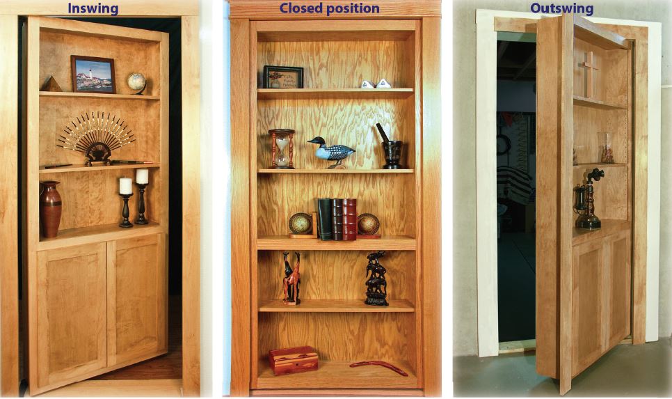 Invisidoor Installation 101 Cs, Pivot Hinge Bookcase Door