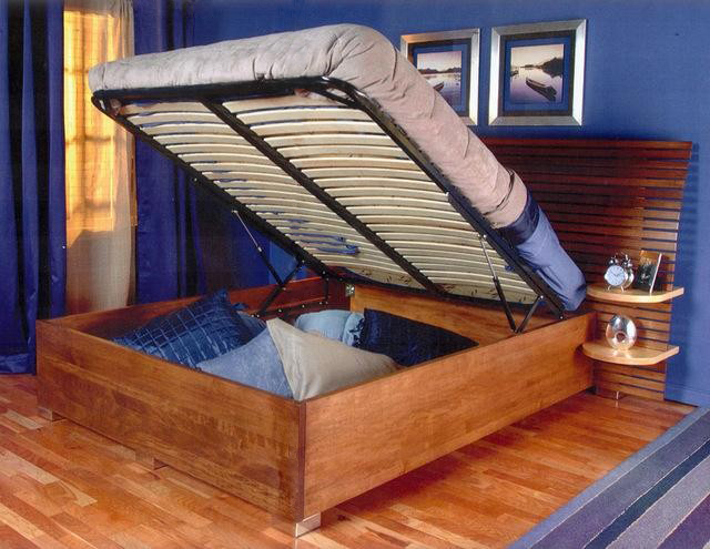 Diy Platform Bed Lift Kit The Bedroom, How To Make A Platform Bed With Storage Underneath