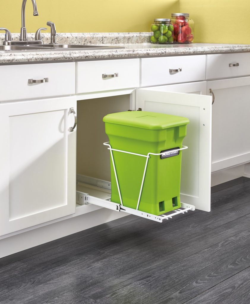 rev-a-shelf compost bin with pull out slides