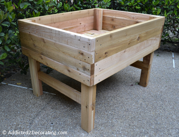elevated garden bed table
